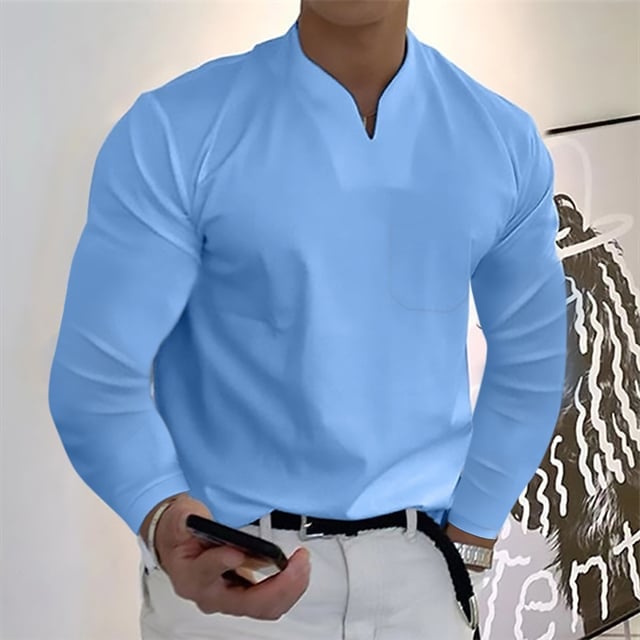 🔥Último dia com 49% de desconto 🔥- Blusas masculinas casuais de manga comprida soltas - Frete grátis🔥