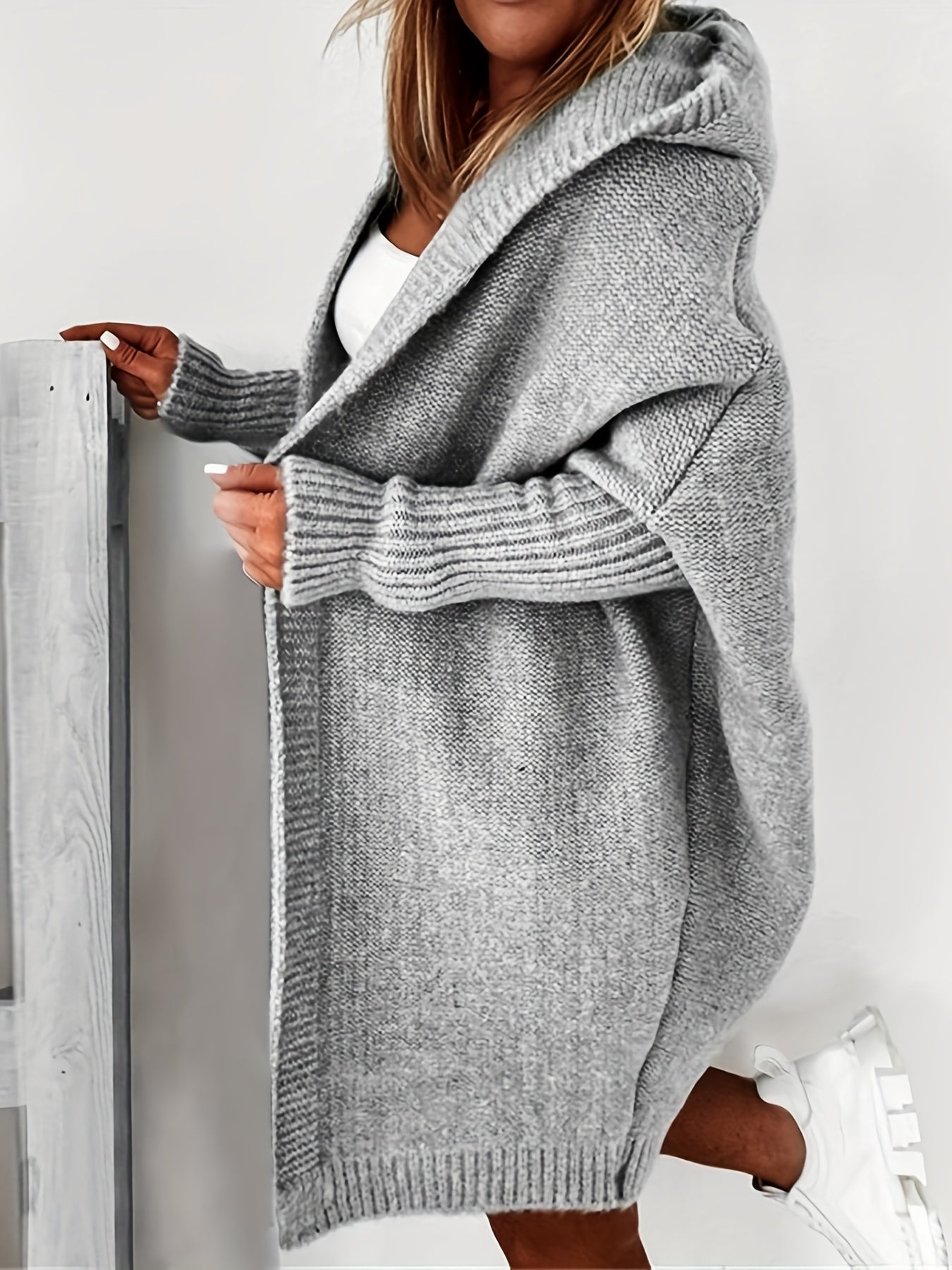 Selma -  Lang gebreide vest