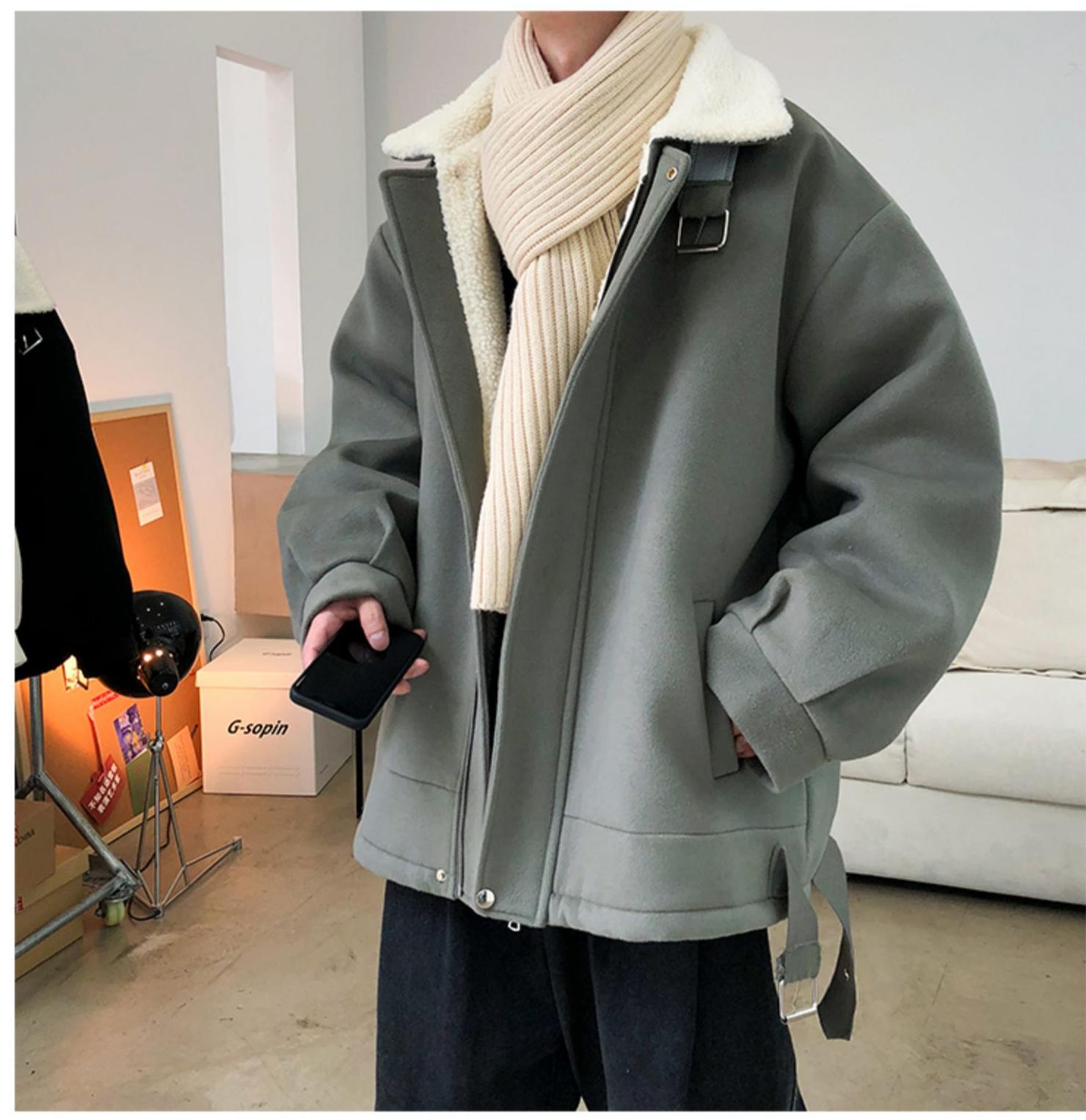 GALAXY Lamb wool padded coat