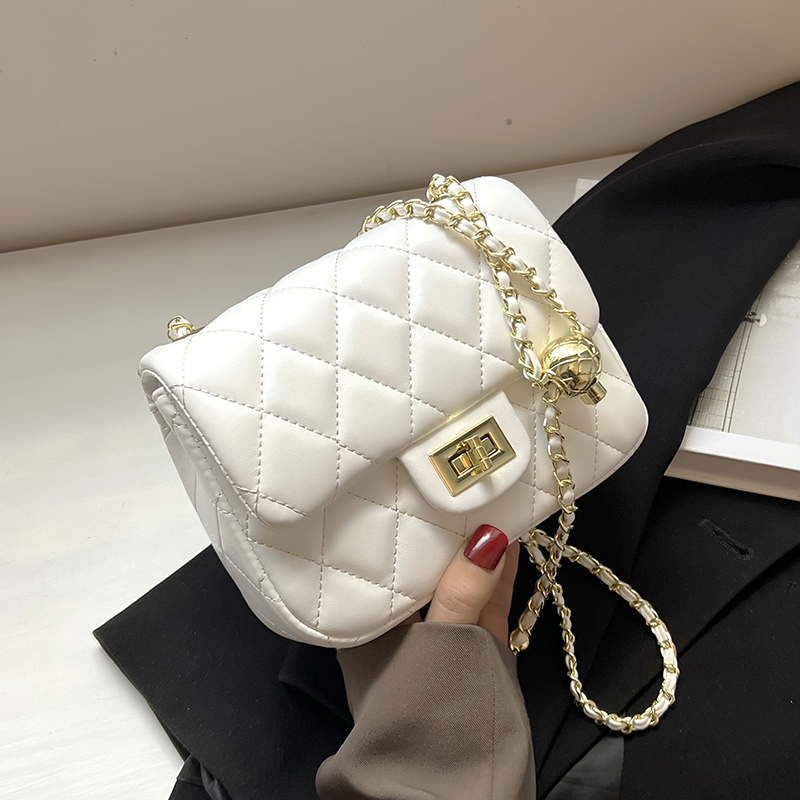 Gold ball chain small square bag female Ringer bag
