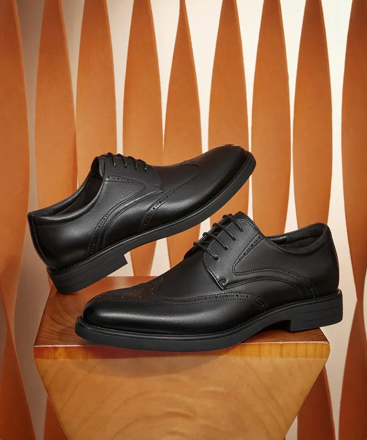 Business dress heightening cowhide Derby shoes