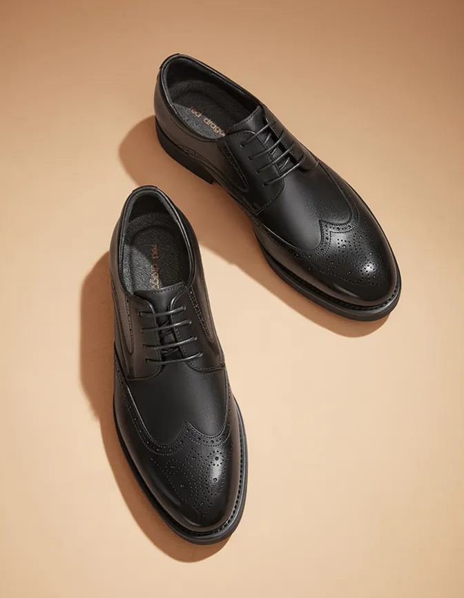 Business dress heightening cowhide Derby shoes
