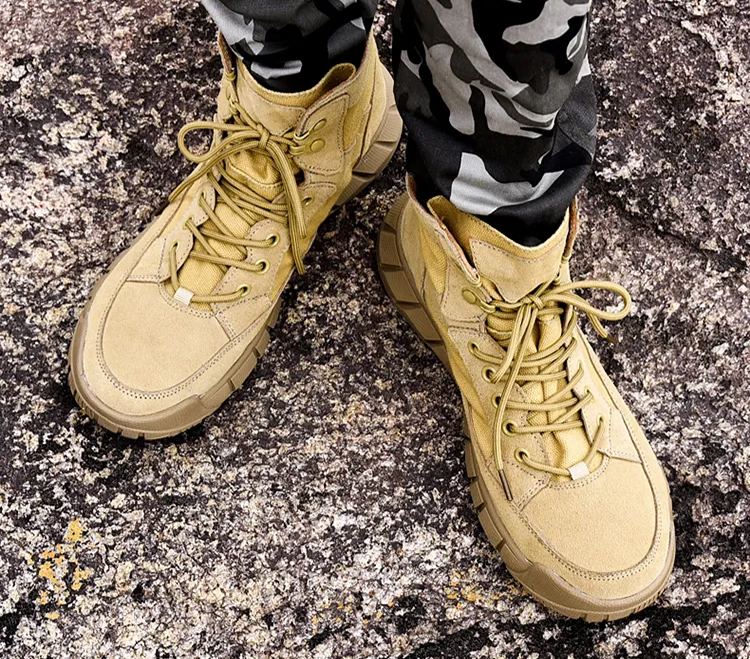 Waterproof non-slip lightweight leather breathable hiking shoes