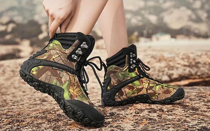 High-top camo Boots Waterproof breathable hiking shoes