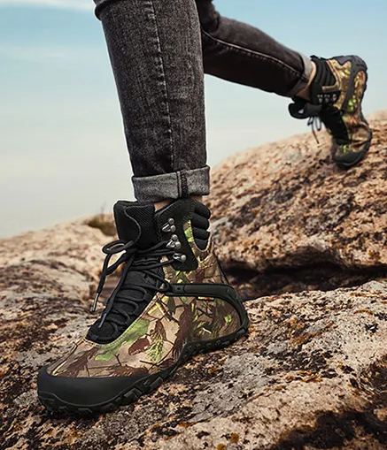 High-top camo Boots Waterproof breathable hiking shoes