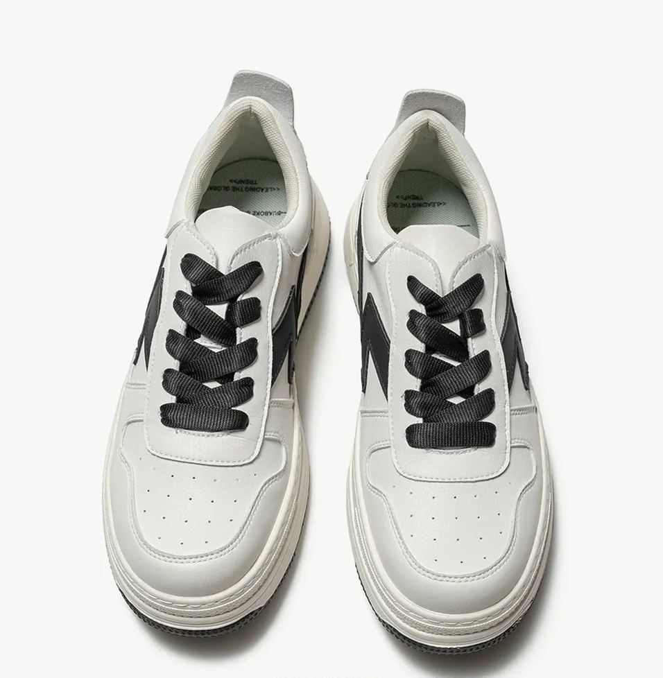 Thick soles board shoes male big head low help Japanese system
