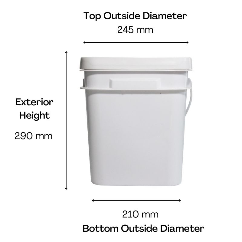10 liter plastic bucket（square）CP Technology