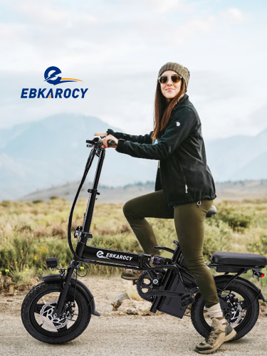 EBKAROCY Folding Electric Bike 14/20 Fat Tire 400/750W 48V Battery  23-30Mph