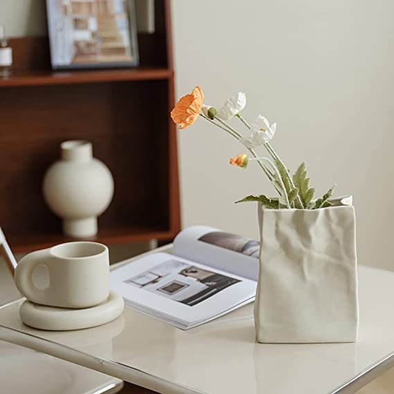 Paper Bag Ceramic Vase (Buy 2 Free Shipping)