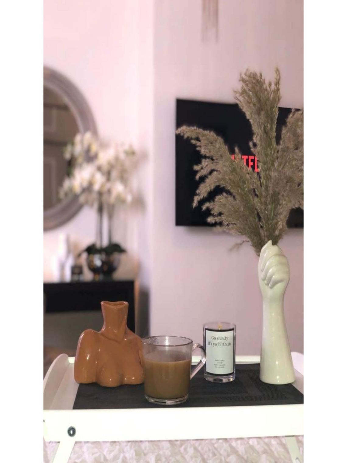 Ceramic Hand Statement Vase