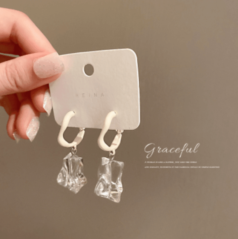 Wholesale Ins irregular transparent acrylic earrings-eebuy