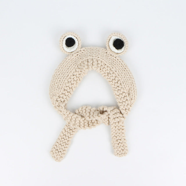 Wholesale autumn winter frog hat beanie knitted hat-eebuy