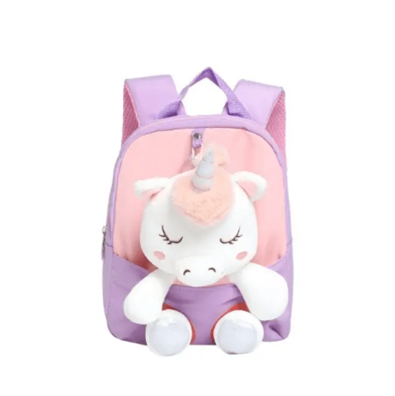 Wholesale Kid Cartoon Plush Unicorn Backpack 3D Doll-eebuy
