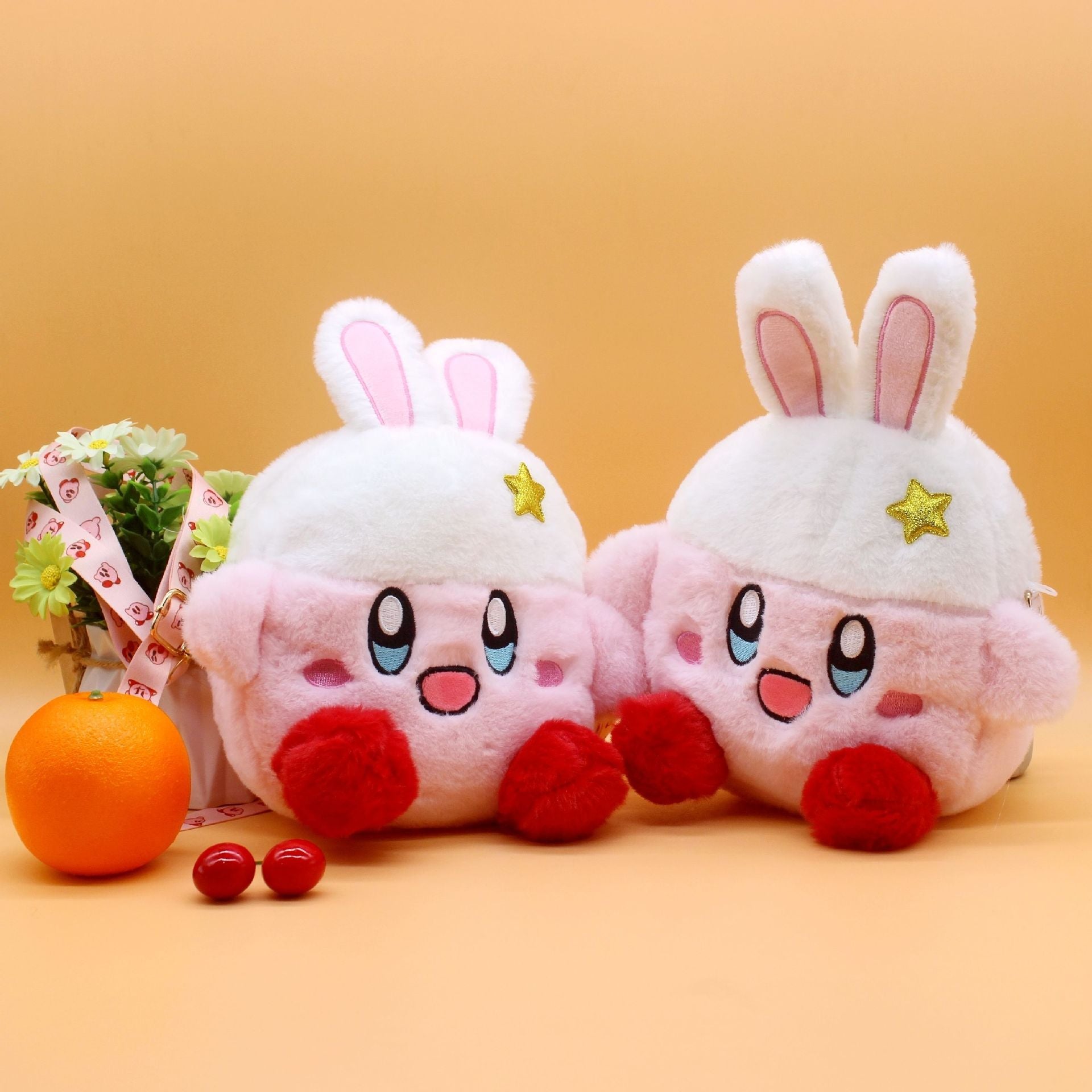 Rabbit-eared star Kirby plush toy bag-eebuy