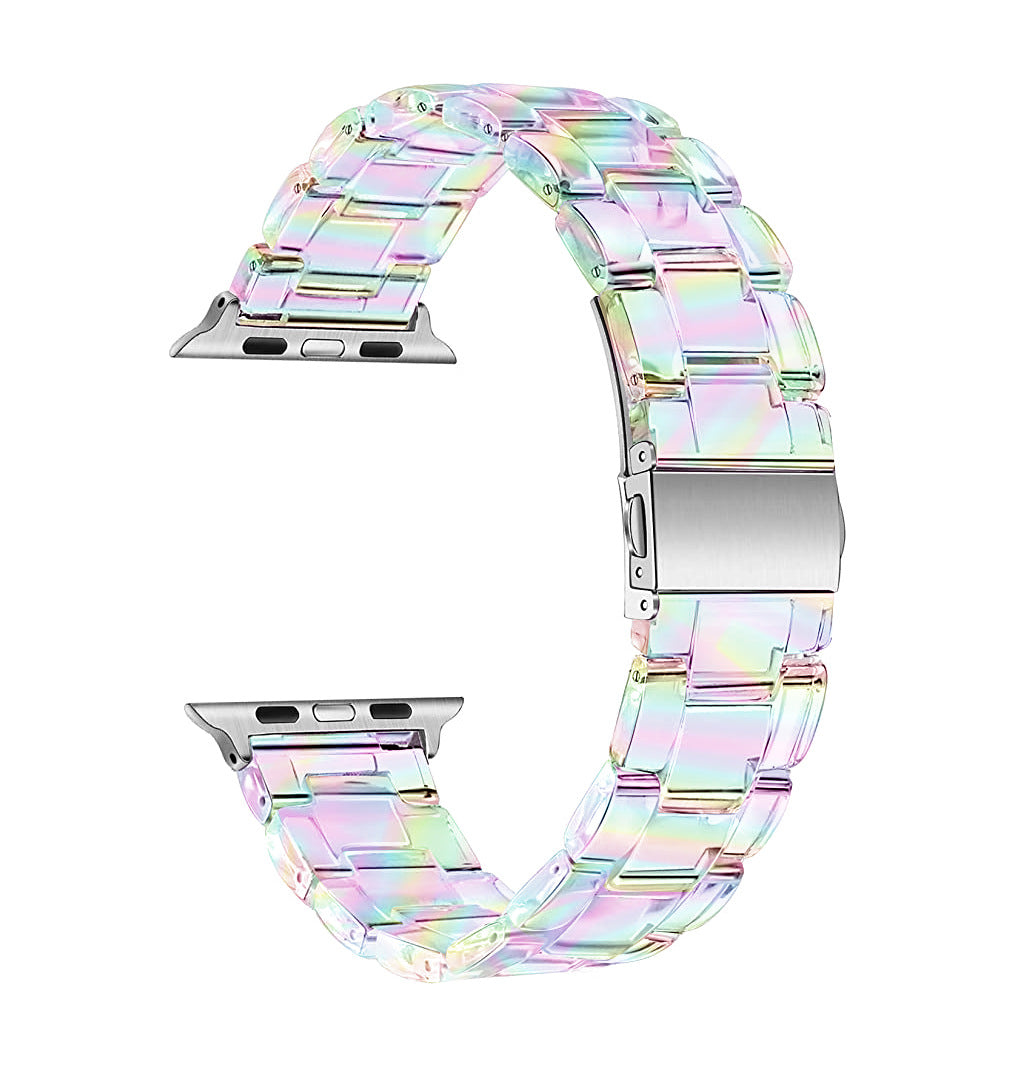 Wholesale three beads colorful transparent watch strap for iwatch-eebuy