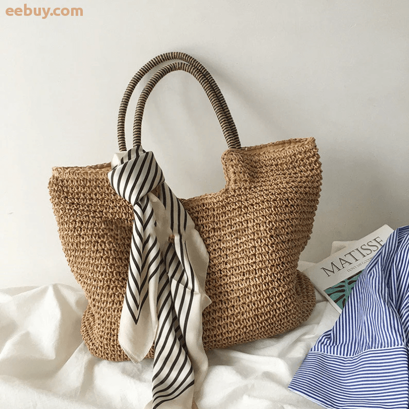Wholesale Retro Straw Woven Bag Shoulder Bag-eebuy