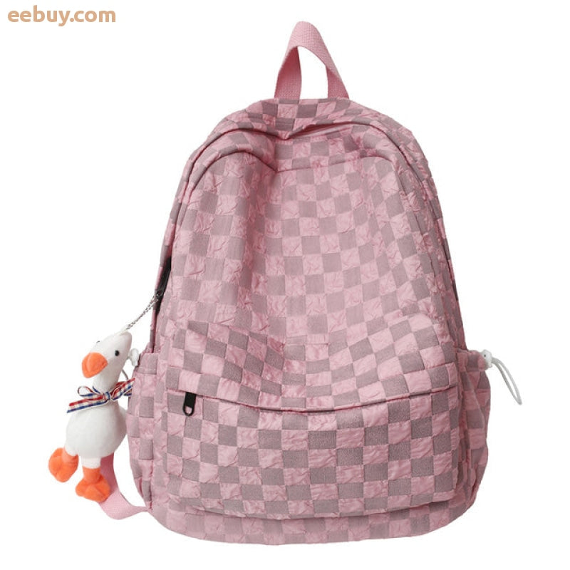 Wholesale women's simple plaid backpack-eebuy
