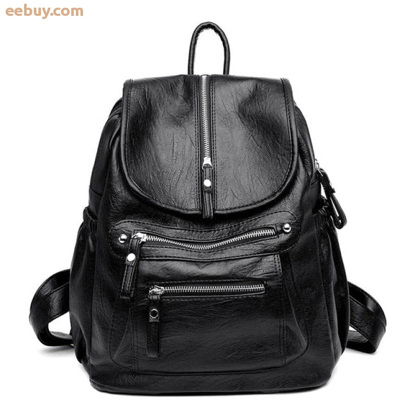 Wholesale Vintage Women's One Shoulder Leather Backpack-eebuy
