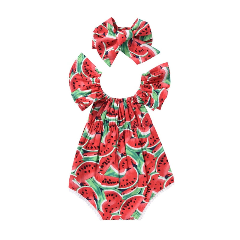 Wholesale Baby Watermelon Sleeveless Jumpsuit-eebuy