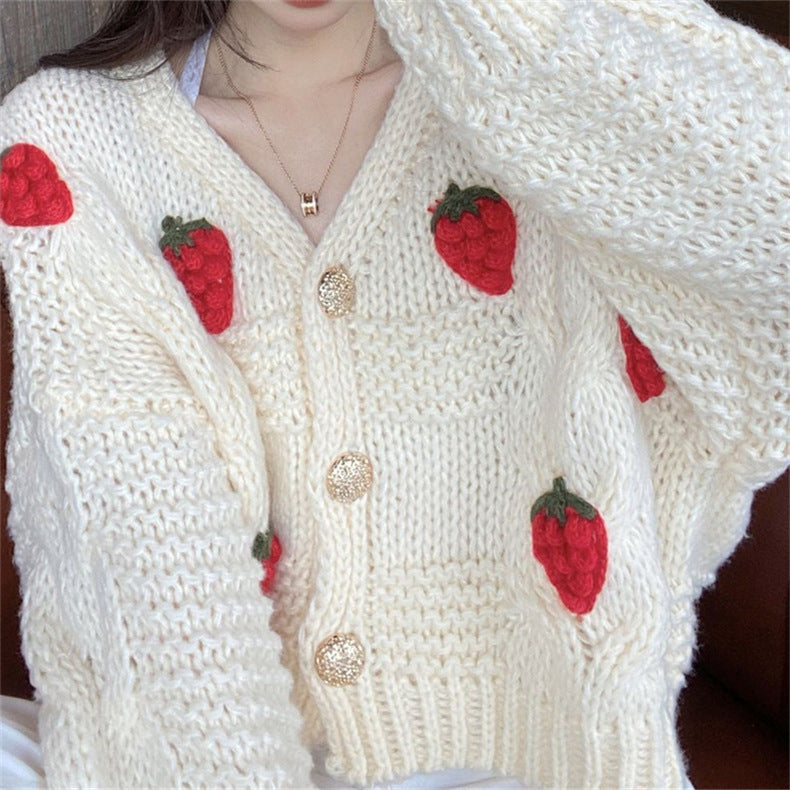 Wholesale S trawberry Loose Sweater-eebuy