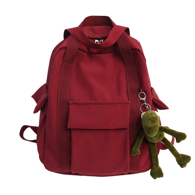 Wholesale Solid Color WomenS Waterproof Nylon Backpack-eebuy