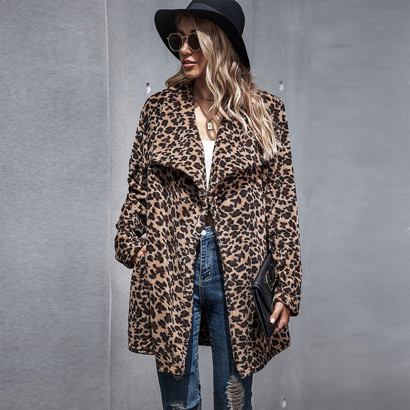Wholesale Leopard Print Plush Jacket-eebuy