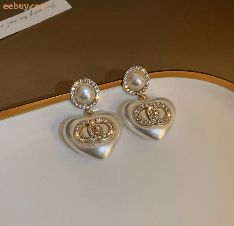 Wholesale Pearl Heart Earring Necklace-eebuy