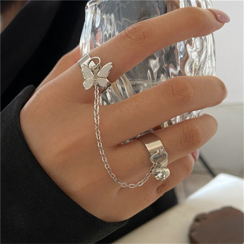 Wholesale Color Butterfly Ring Multilayer-eebuy