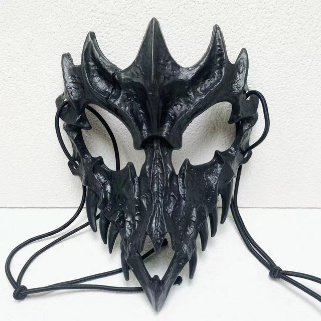 Wholesale Anime Dragon God Skull Half Face Mask Halloween Masquerade-eebuy