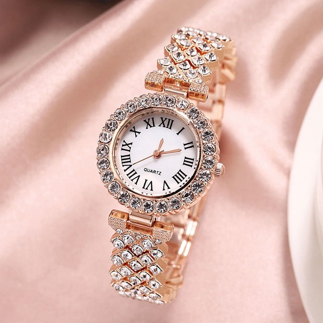 Wholesale Ladies Crystal Quartz Bracelet Watch-eebuy