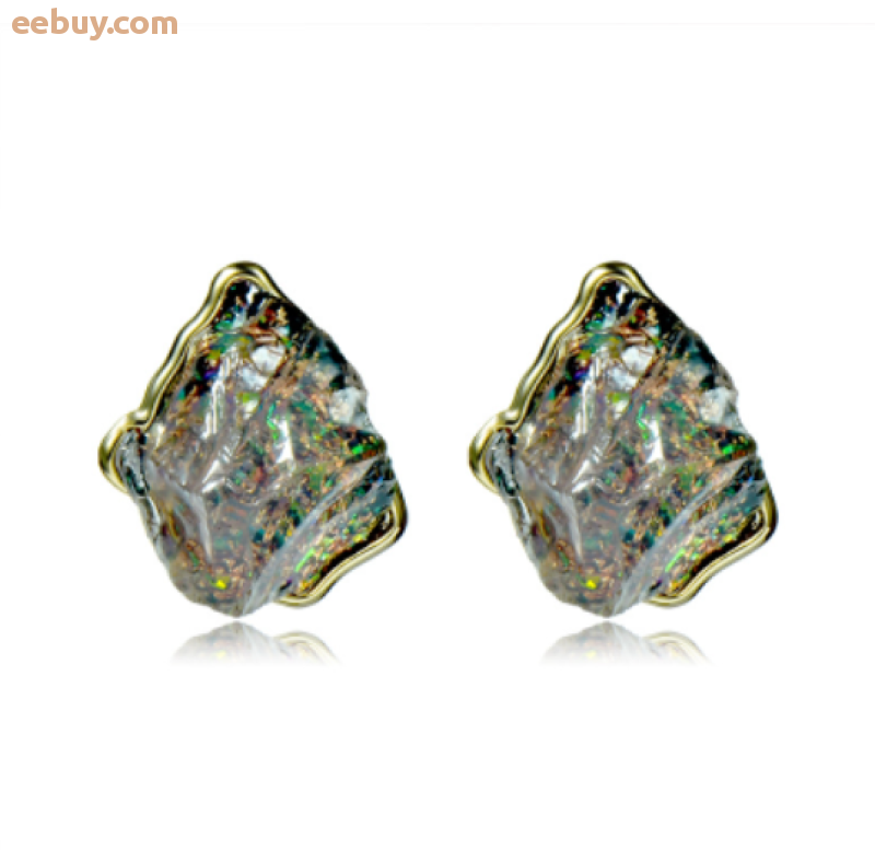 Wholesale Ins Triangle Ice Crystal Stud Earrings-eebuy