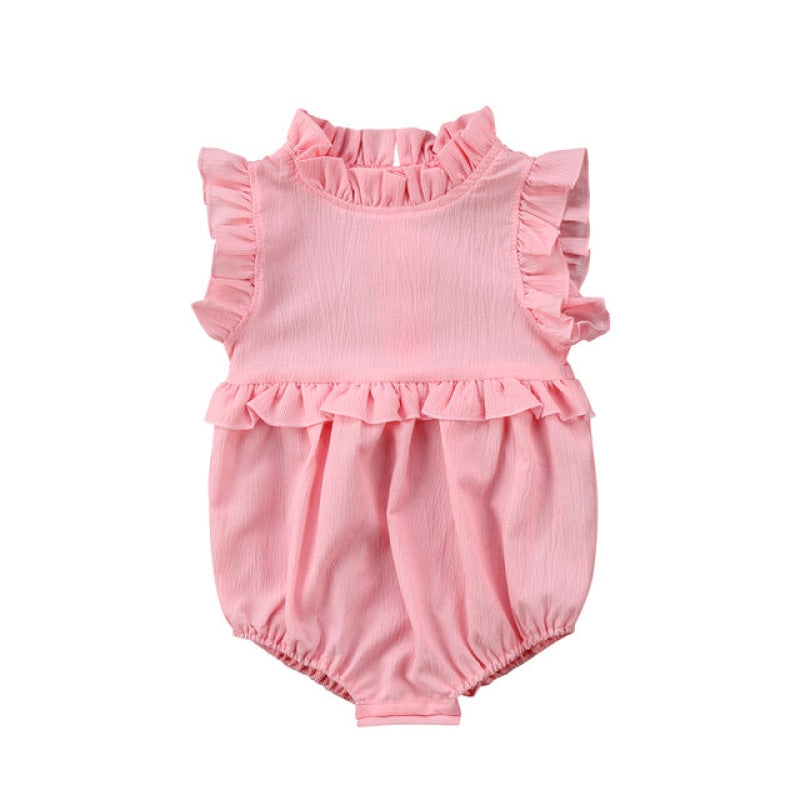 Wholesale newborn baby girl ruffle jumpsuit-eebuy