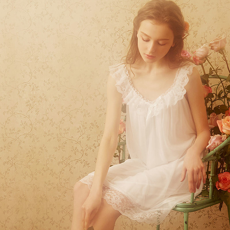 Wholesale Romantic Impervious Silky Home Nightdress-eebuy