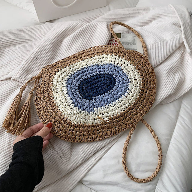 Wholesale simple straw rope beach braided messenger bag-eebuy