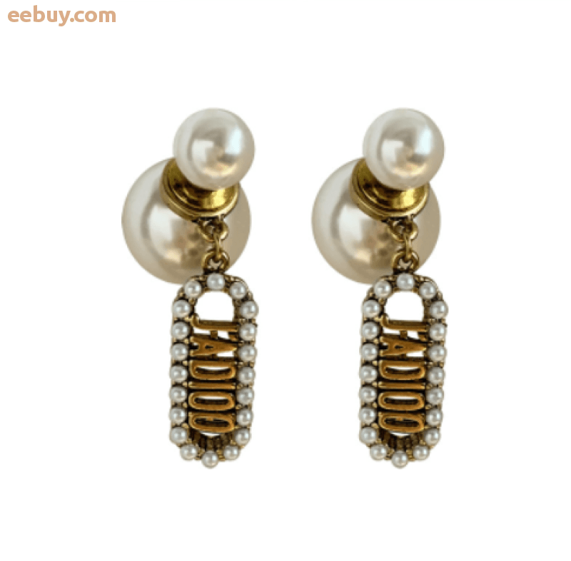 Women's pearl earrings 925 silver needles-eebuy