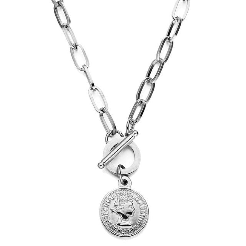 wholesale coin necklace women stainless steel-eebuy