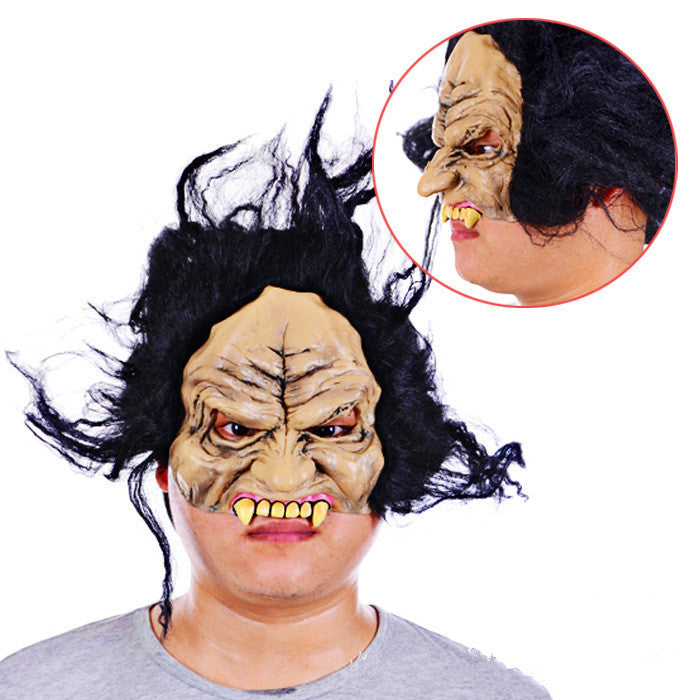 Wholesale Halloween Masquerade Brunette Afro Head Mask-eebuy