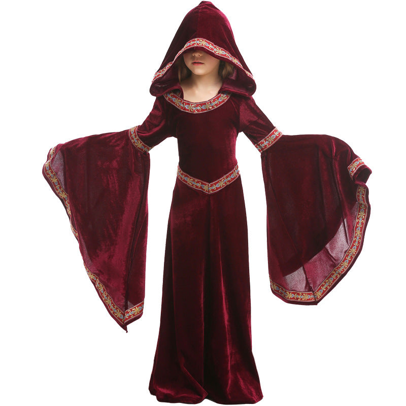 Wholesale Halloween Burgundy Vampire Children's Clothes-eebuy