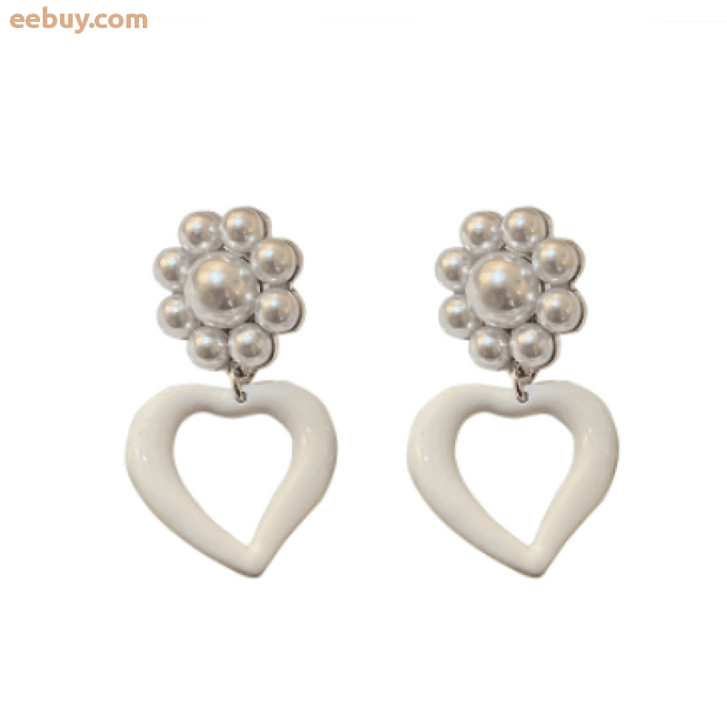 Wholesale Ins Pearl Flower Drop Earrings-eebuy