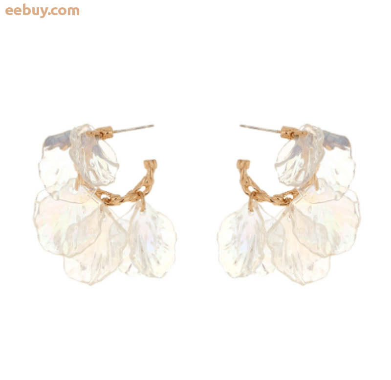Wholesale Ins petal simple tassel earrings-eebuy