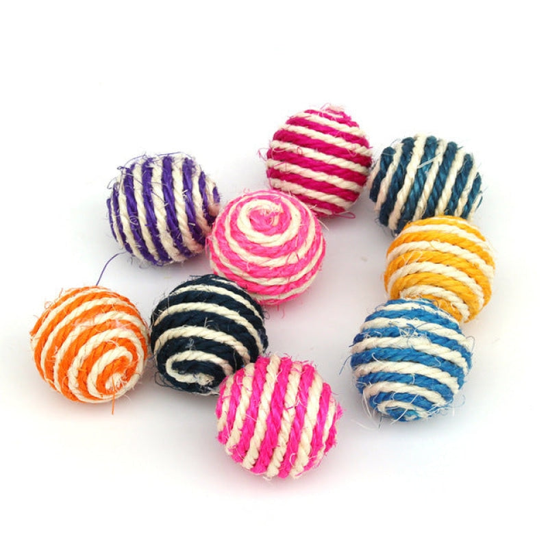 Wholesale 5 Pieces of Pet Sisal Rope Woven Balls-eebuy
