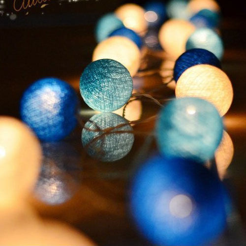 Wholesale 20pcs LED Cotton Ball Garland Light String Christmas Fairy Light String-eebuy
