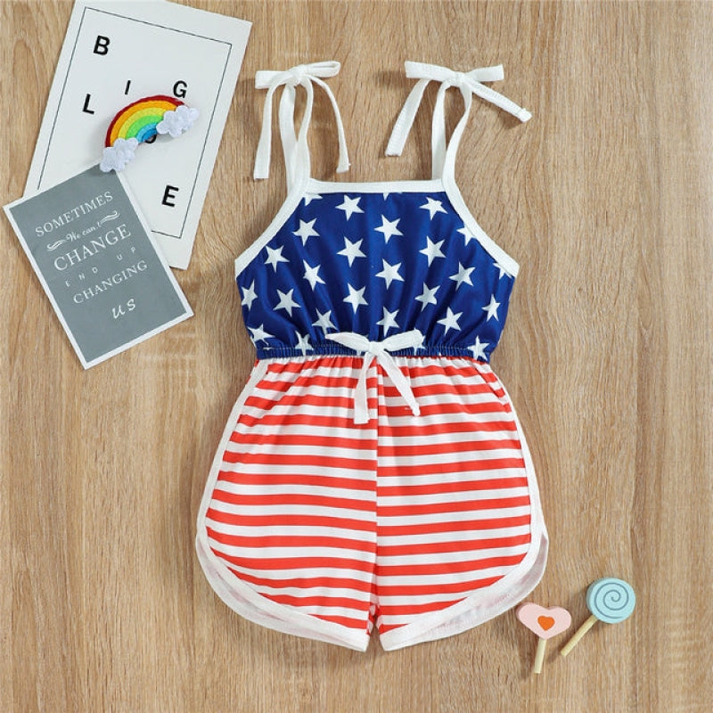 Wholesale Kids Infant Bodysuits American Flag Romper-eebuy