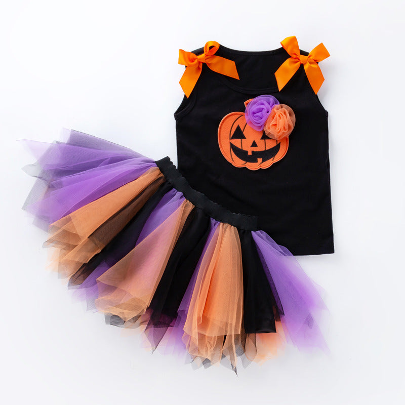Wholesale Halloween Kids Skirt Set-eebuy