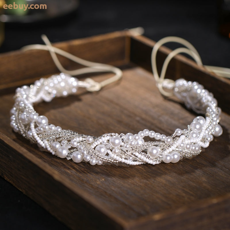Wholesale Pearl Hairband Bride Head Jewelry-eebuy