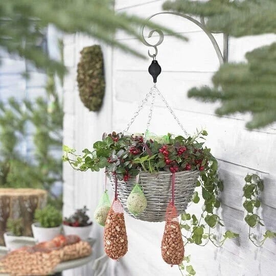 Last Day 49% 0FF🌳 Plant Pulley Set For Garden Baskets Pots, Birds Feeder