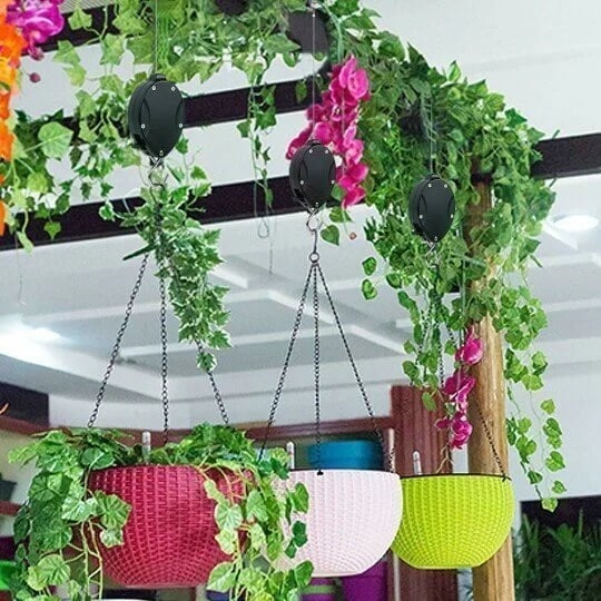 Last Day 49% 0FF🌳 Plant Pulley Set For Garden Baskets Pots, Birds Feeder