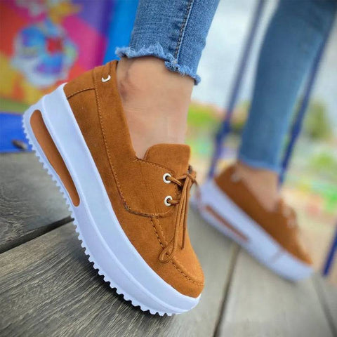 Women Round Toe Casual Sneakers, Comfy Walking Shoes