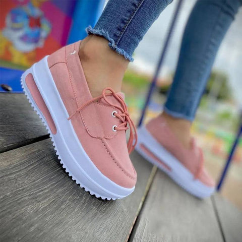 Women Round Toe Casual Sneakers, Comfy Walking Shoes