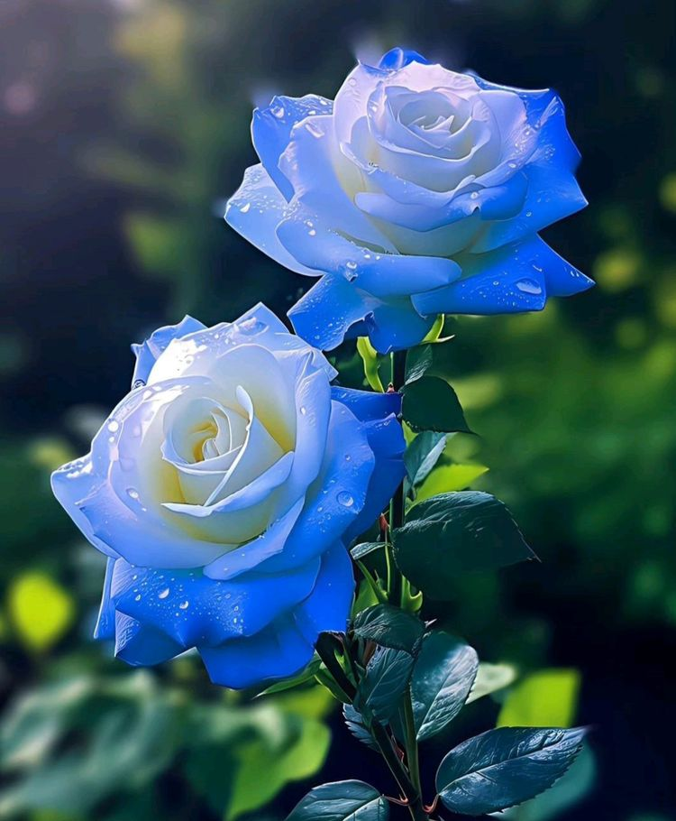 Broken Ice Blue Rose Seeds - Rare